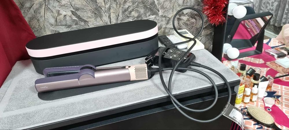 Сешоар-преса за коса Dyson - Airstrait, Jasper Plum, Limited edition