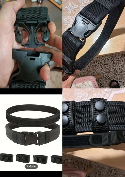 Set centură tactică + under-belt, XL (150 cm), negru