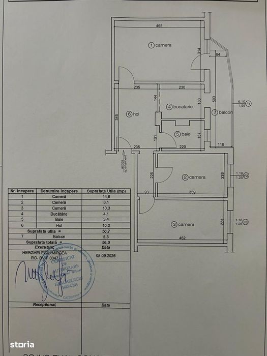 Apartament 3 cam decomandat Barbu Lautaru