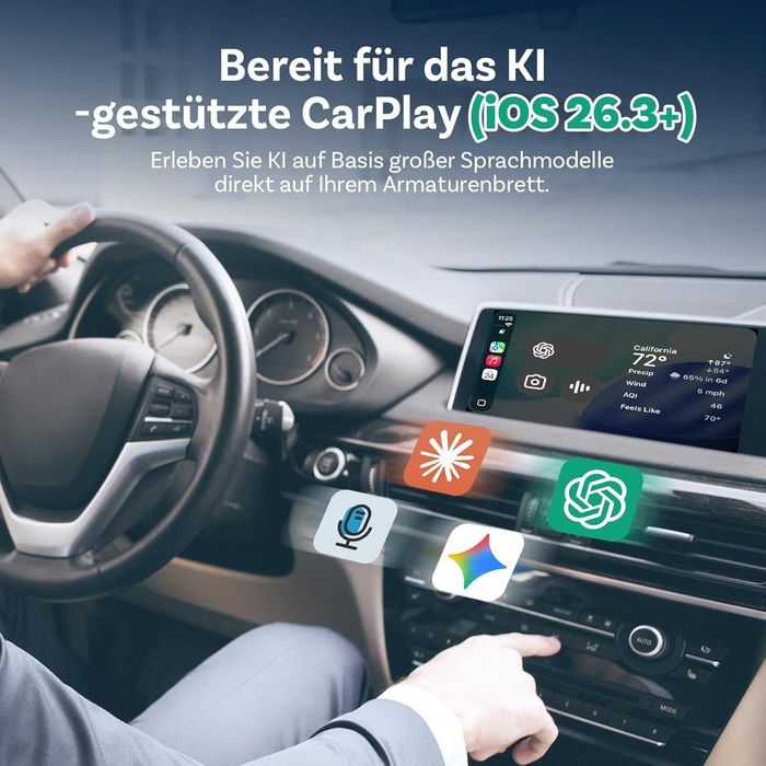 OTTOCAST Mini Core 2-в-1 безжичен CarPlay и Android Auto адаптер