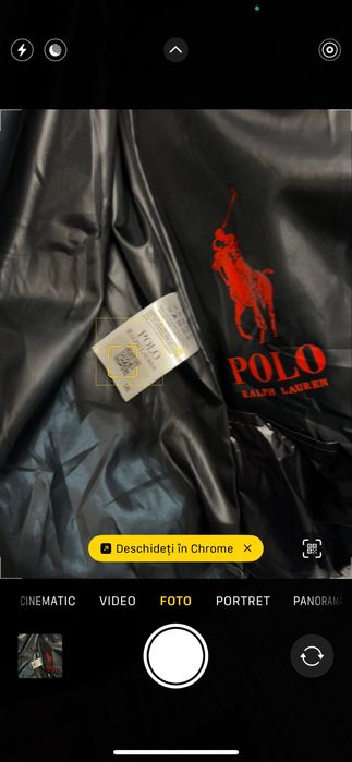Geacă Polo Ralph Lauren bărbați XXL puffer neagră lucioasă
