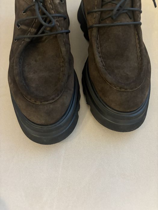 Замшевые лоферы коричневые