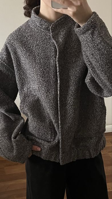 женский серый бомбер zarа