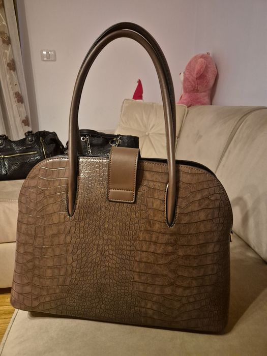 Geanta din piele maro