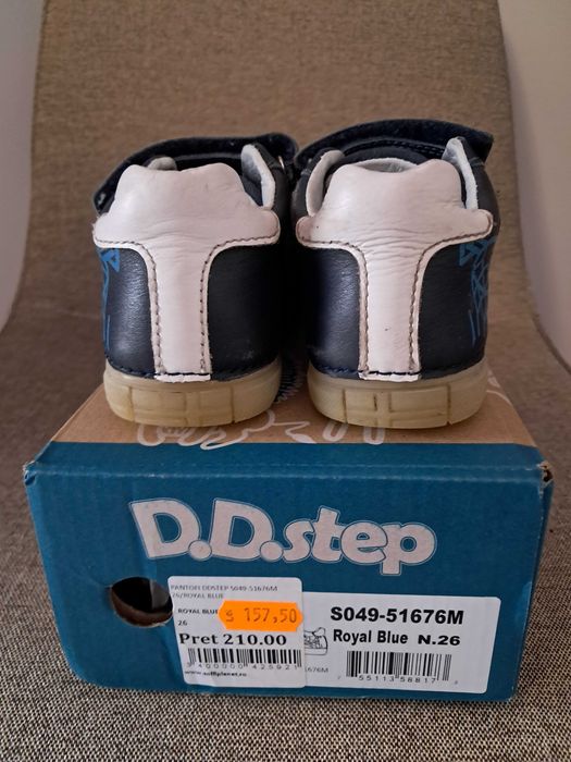 Vand pantofi de piele bleumarin, Royale Blue, D.D. Step, nr. 26