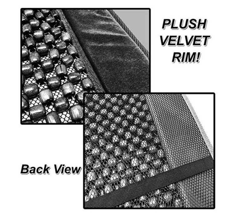 Масажна Подложка За Седалка с Дървени Топчета Постелка За Автомобил