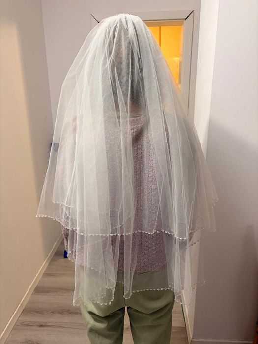 Voal mediu cu 2 straturi si cristale