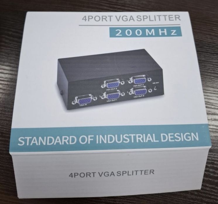 VGA splitter 4-port, VGA-2004, 200MHz