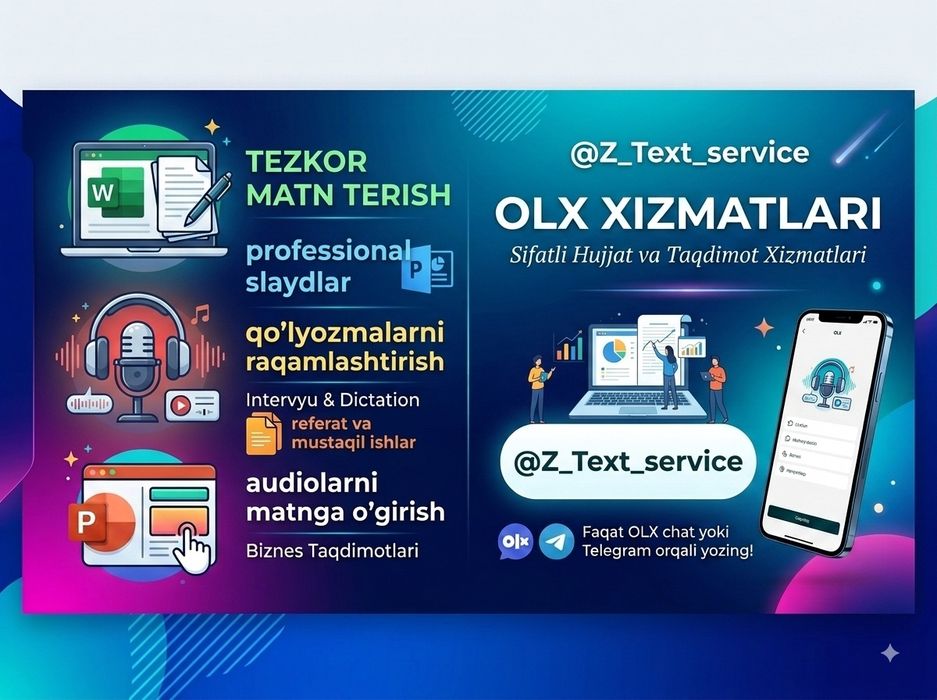 PowerPoint da zamonaviy slaydlar va taqdimotlar tayyorlash