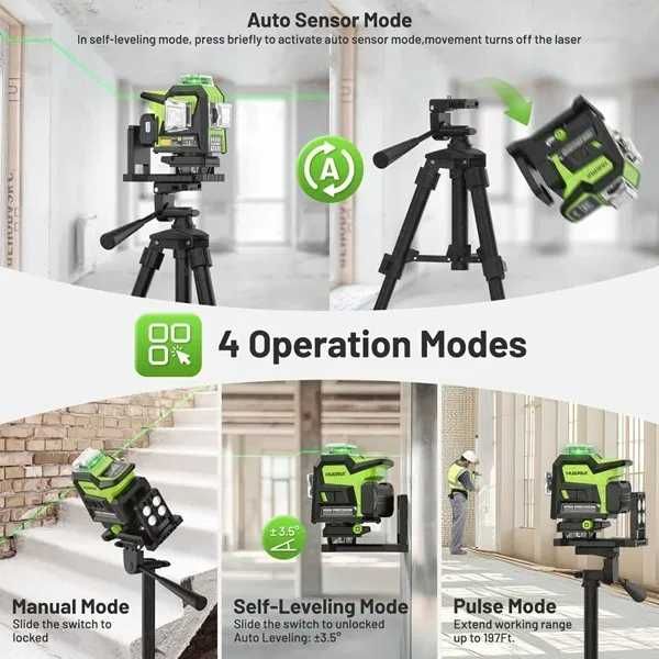 Лазерен нивелир Huepar HX04CG