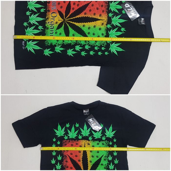 Tricou WILD 100% Organic, nou cu eticheta, imprimeu fată/verso Nr M