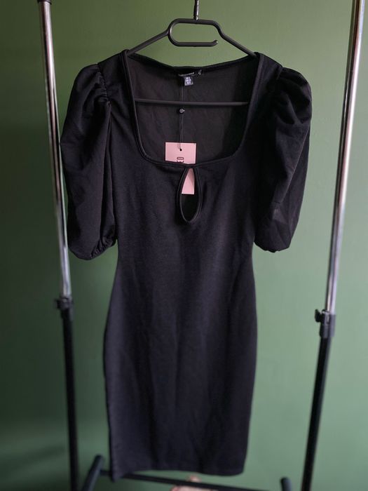 Missguided еластична черна рокля XXS/XS