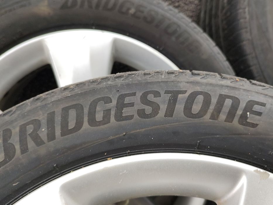 Vând Set Jante Opel 5x115 + Cauciucuri Vara DOT 2023 Bridgestone Import Germania