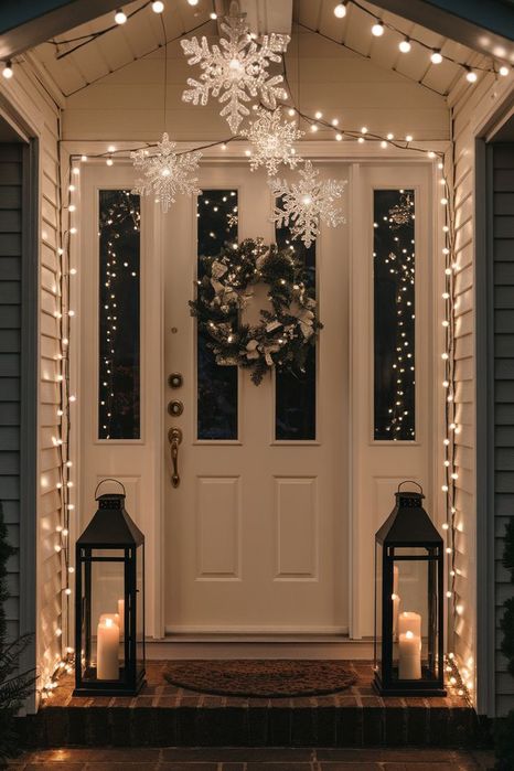 Новогоднее освещение дома под ключ гирляндами