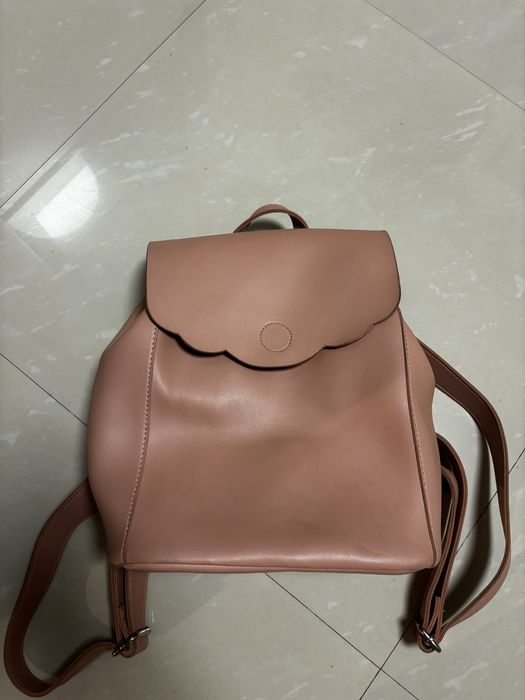Rucsac Reserved roz pudra piele ecologica