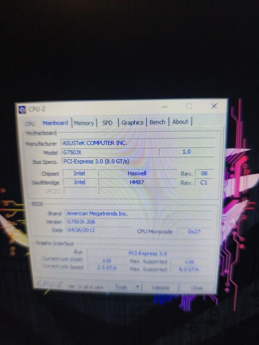 Asus rog laptop gaming model: G750JX, I7 -4700HQ