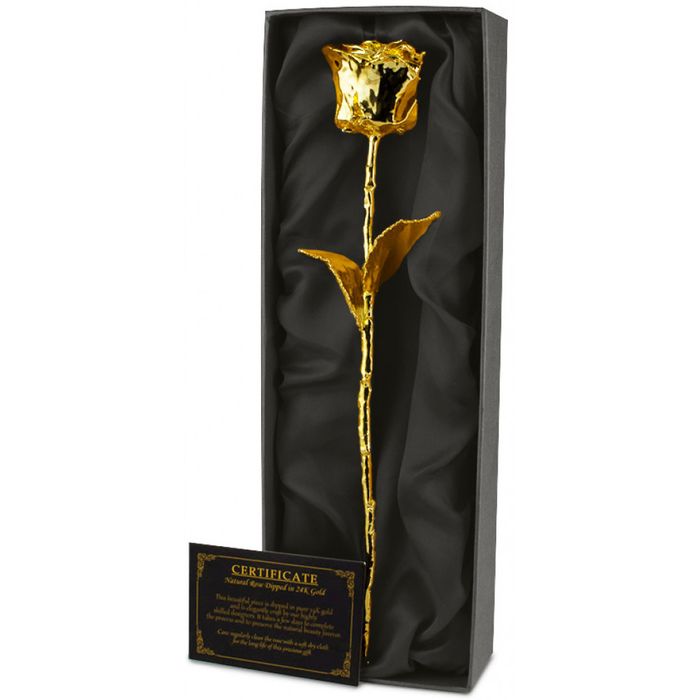 Trandafir placat cu aur 24k