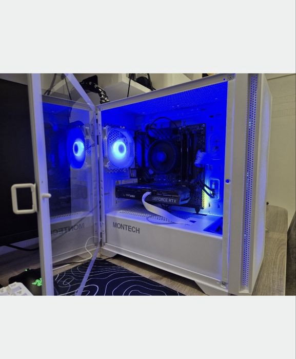 Бял Гейминг Компютър RTX 3060 Ti / Ryzen 5600 - С гаранция