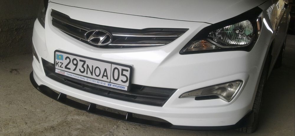 Сплиттер переднего бампера Акцент