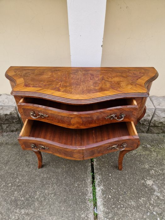 Прекрасен антикварен френски скрин шкаф масив интарзия