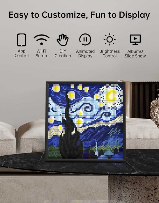 Дигитална LED рамка Divoom Pixoo-64 WiFi 64x64