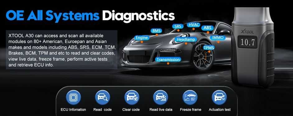 Продавам автомобилен скенер/диагностика XTOOL A30D, доживотен ъпдейт