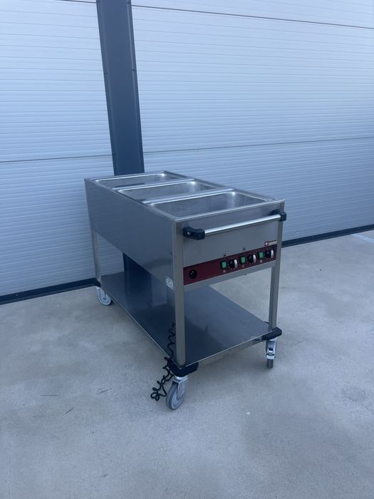 Carucior bain marie - masa calda -  3 GN 1/1 - 230 v - 30% din pret