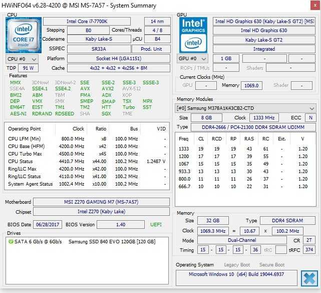 Placa de baza MSI MS Z270 Gaming M7 soket 1151 Intel Gen 6 si 7 Slot M2