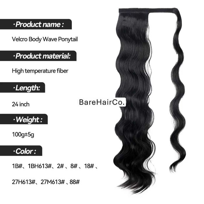 Extensie de par: Coadă Body Wave 24" 100g – Culori Variate