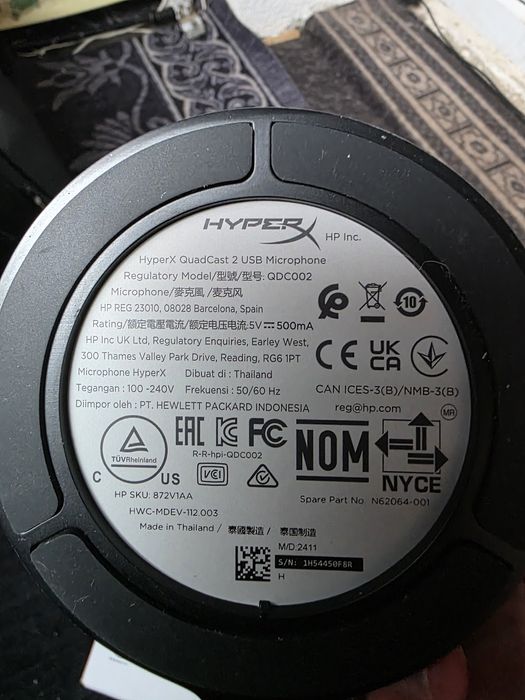 Microfon HyperX QuadCast II, doar testat.