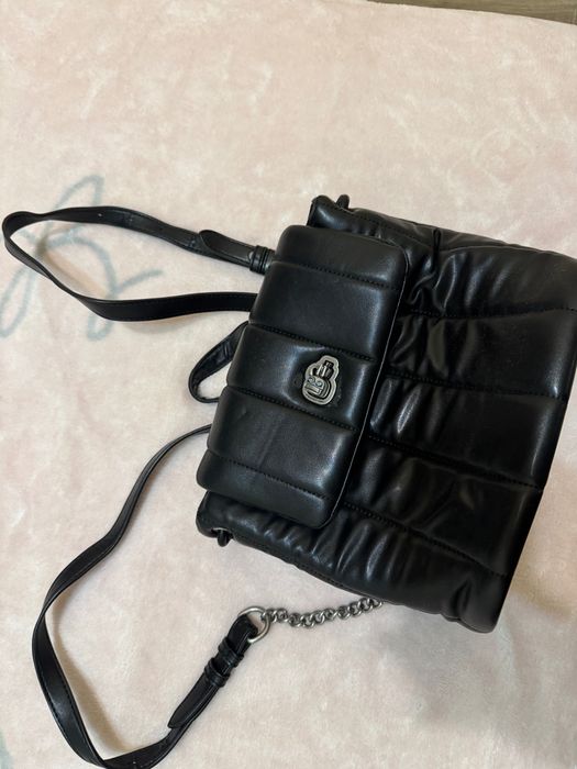 Палто ново черно Guess, размер S, подарък раница