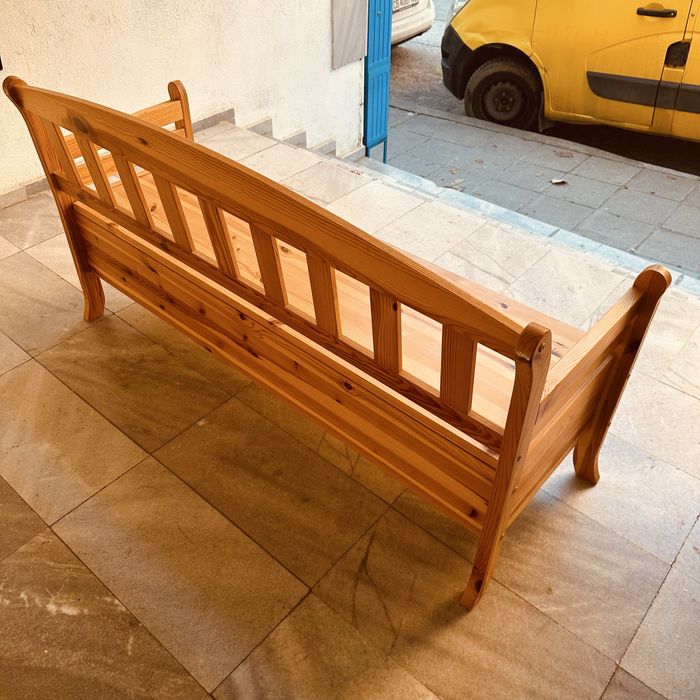 Шведска пейка с ракла – масивно дърво, скандинавски стил