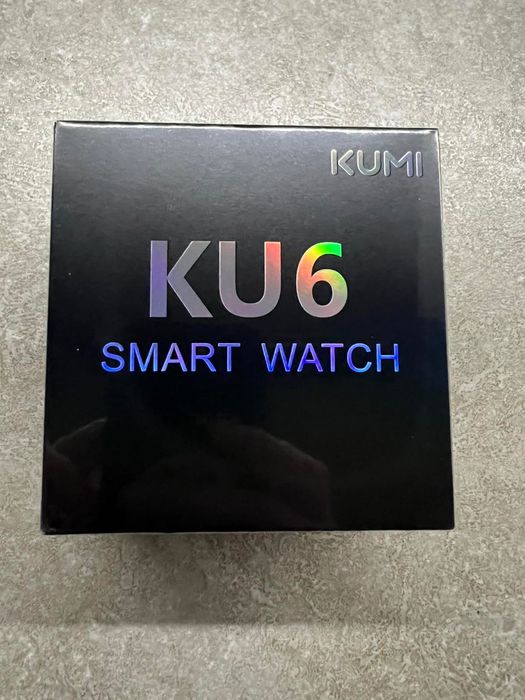 Смарт часовник KU6, Kumi, пластмаса/силикон, Android/iOS, черен