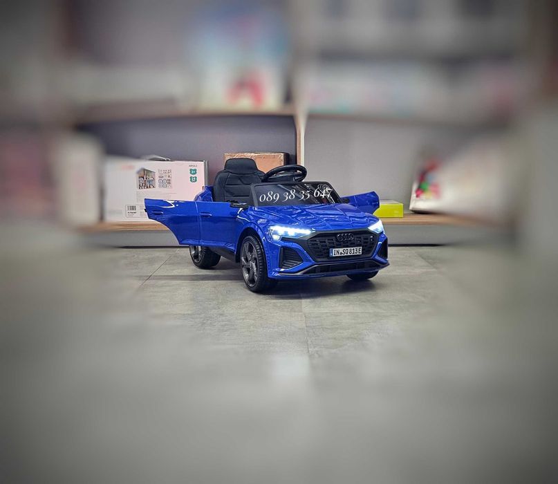 ПРОМОЦИЯ!НОВО!Акумулаторен джип Audi SQ8 BLUE с 12V батерия,EVA гуми