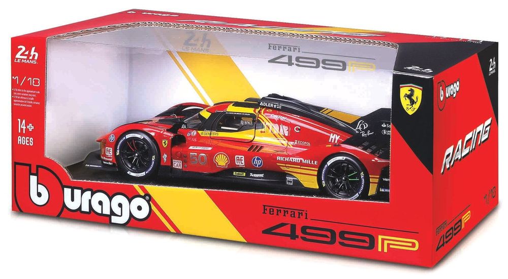 Macheta auto Ferrari 499P Nr 50 24 Le Mans Winner(2024) 1:18 BBurago