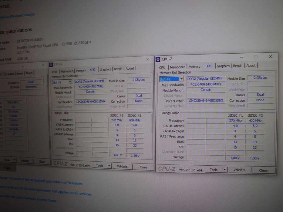kit memorii ram DDR2 Corsair XMS2 DHX 4GB 2x 2GB 800 Mhz de colectie