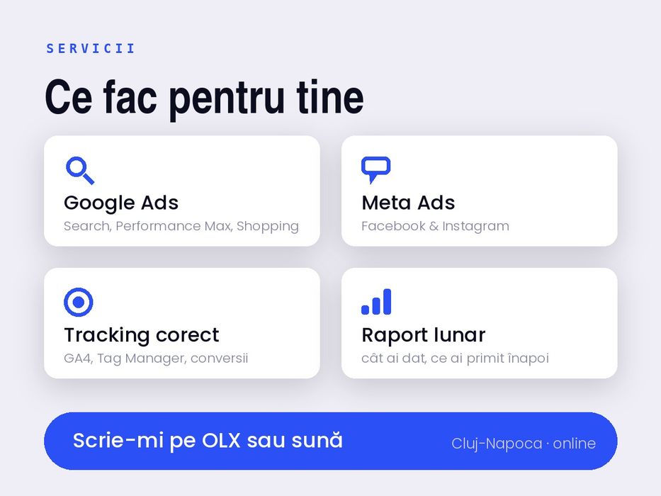 Google Ads & Facebook Ads – campanii care aduc clienți | Cluj