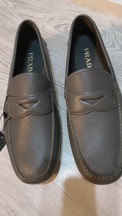 Mocasini Prada din piele Saffiano