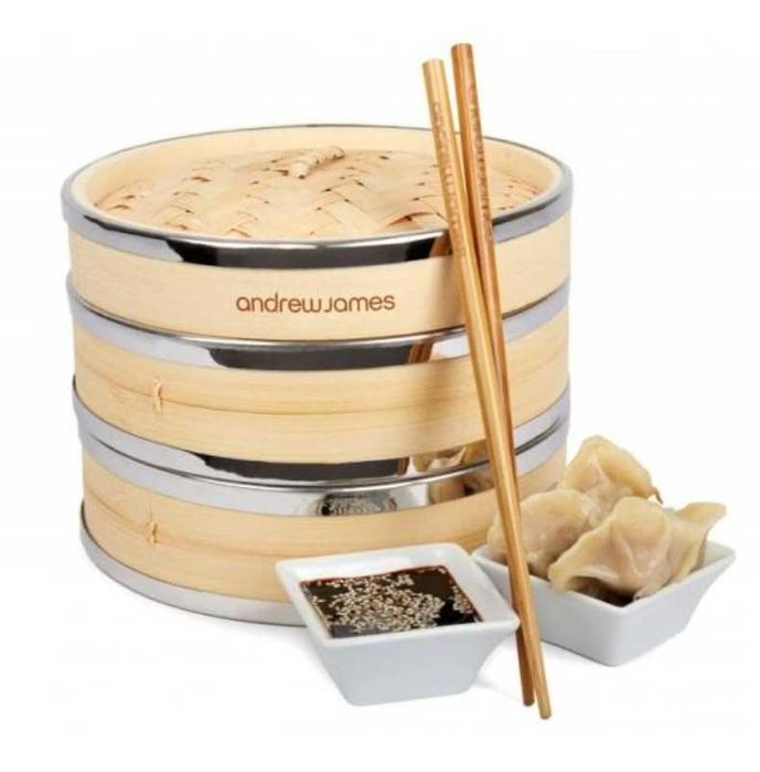 Бамбуков уред за готвене на пара