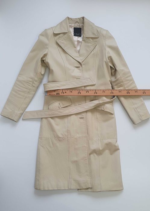 Haina geaca trench Amisu piele naturala marimea 36