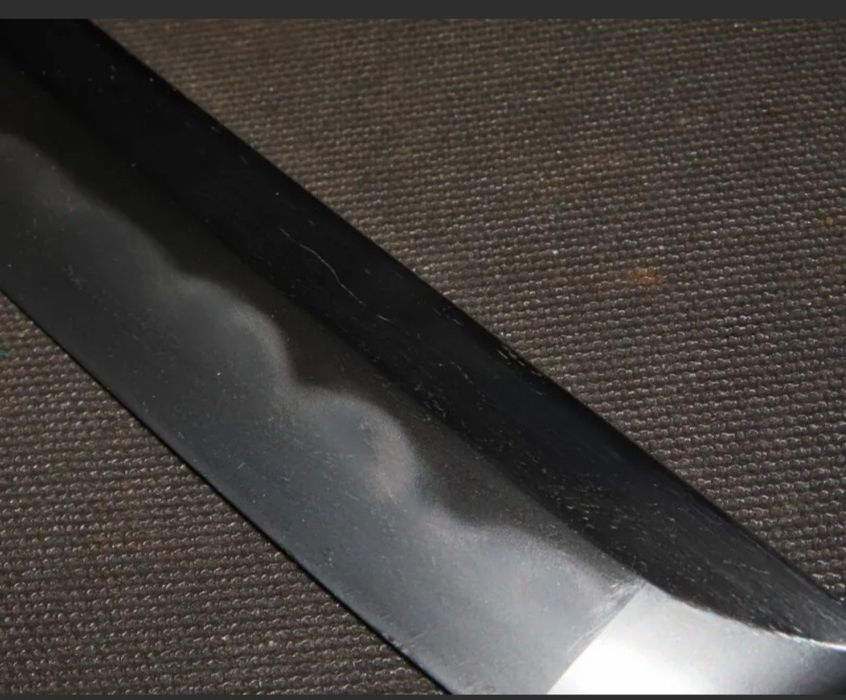 Katana- Вакизаши в ширасая - надпис по острието - Noshu  Ju Kanemitsu