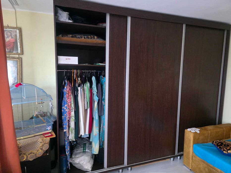Dulap, sifonier 3 usi glisante, culoare wenge