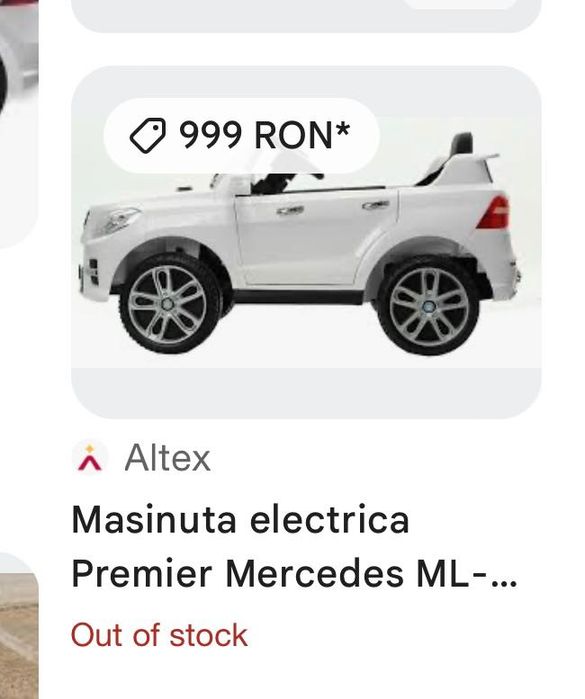 Masinuta electrica pentru copii Mercedes ML350