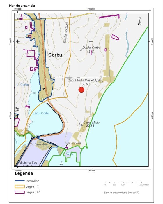 Vand teren plaja Corbu , Constanța