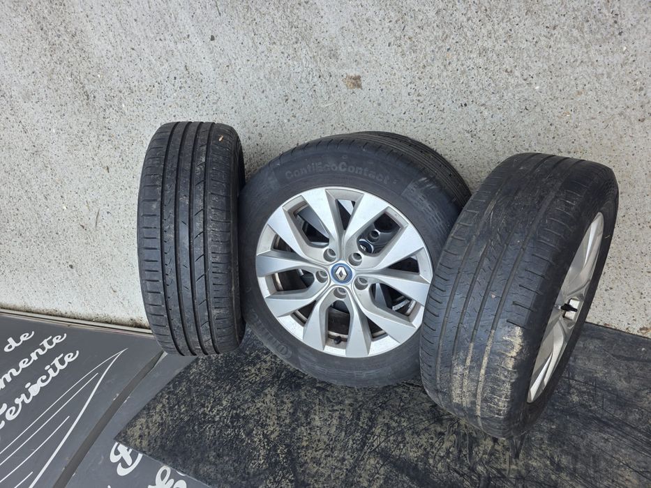 Vând set jante originale Renault + 4 anvelope Continental 215/60 R17 H