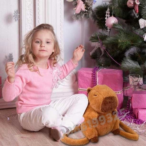 Плюшена играчка 3D Раница Капибара, Пухкава Плюшена Капибара Раница