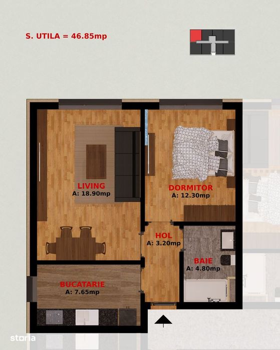 Apartament 2 camere la 1,5 km de Buc, TVA inclus. 2