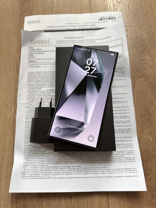 Като НОВ! Samsung Galaxy S24 Ultra 256gb Titanium Black / НОВ!