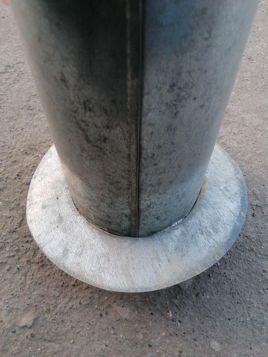 Coș de fum din tablă galvanizată, cu înălțimea de 100 cm și diam 15 cm