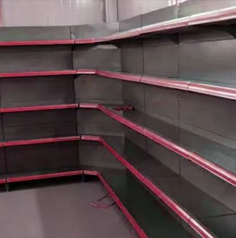 Rafturi metalice pentru supermarket antracit cu spate perforat